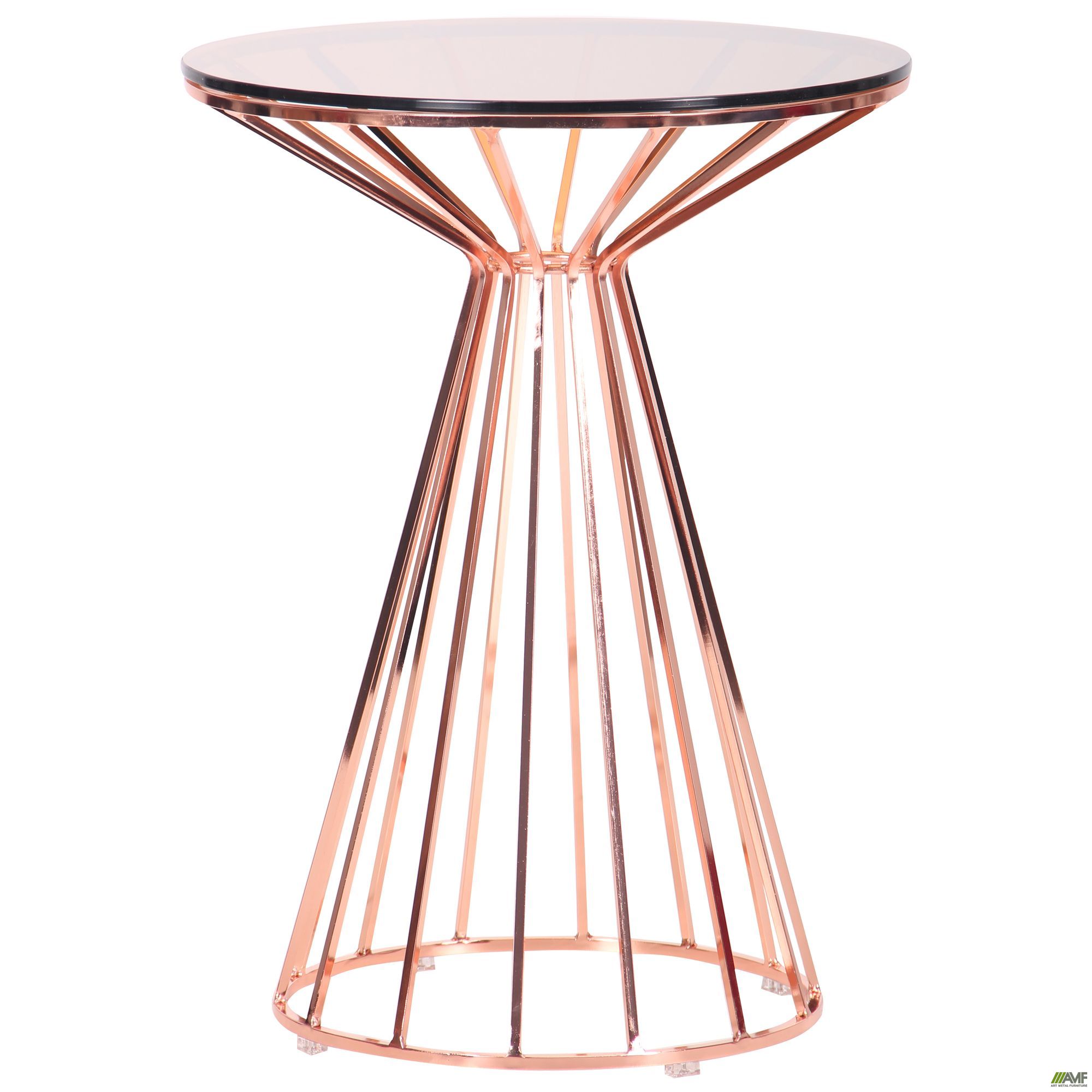 Фото 1 - Стол Canary, rose gold, glass top 