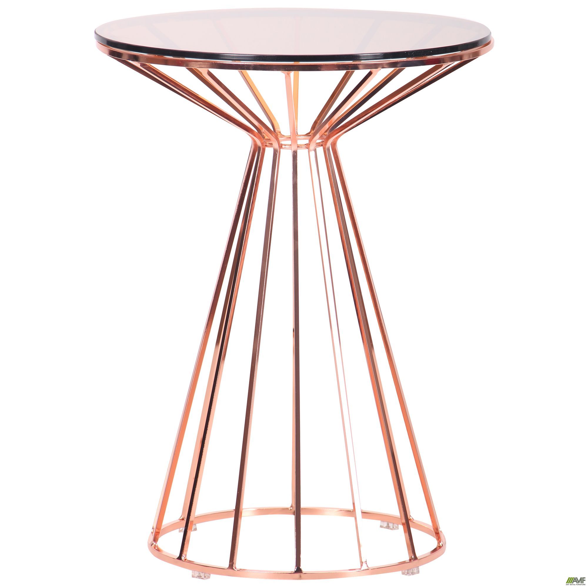 Фото 2 - Стол Canary, rose gold, glass top 