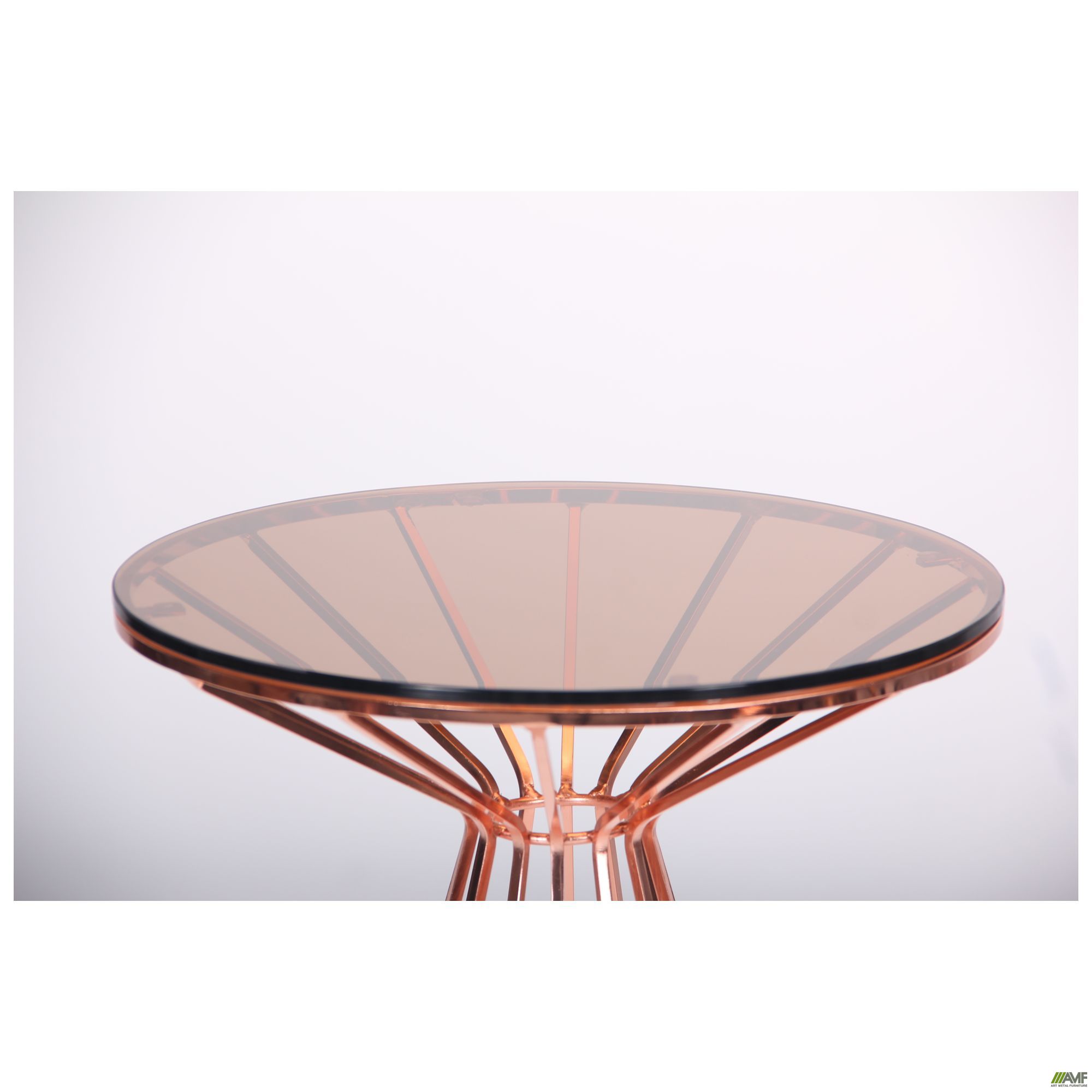 Фото 3 - Стол Canary, rose gold, glass top 