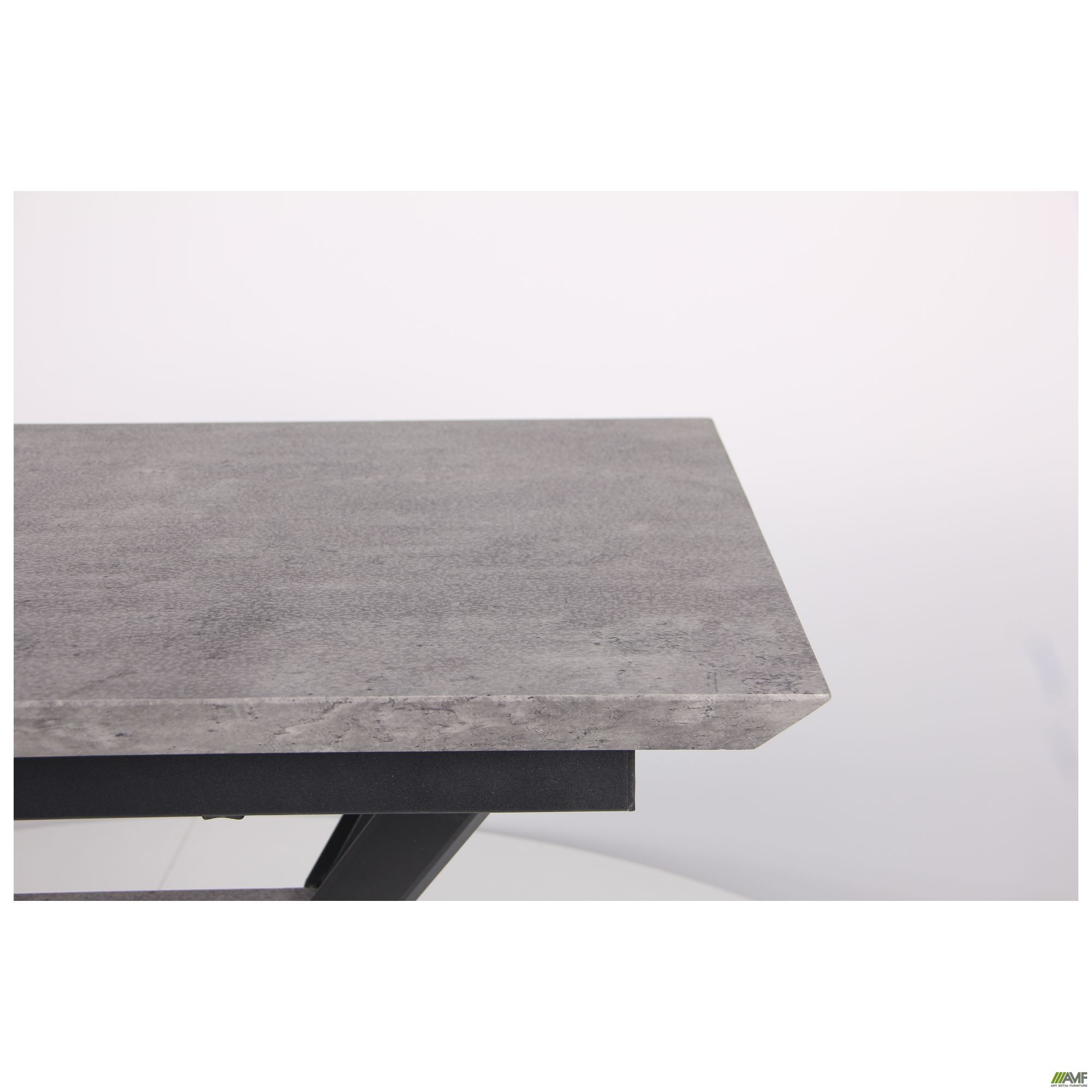 Фото 6 - Стіл обідній розкладний Jackson чорний / МДФ бетон 