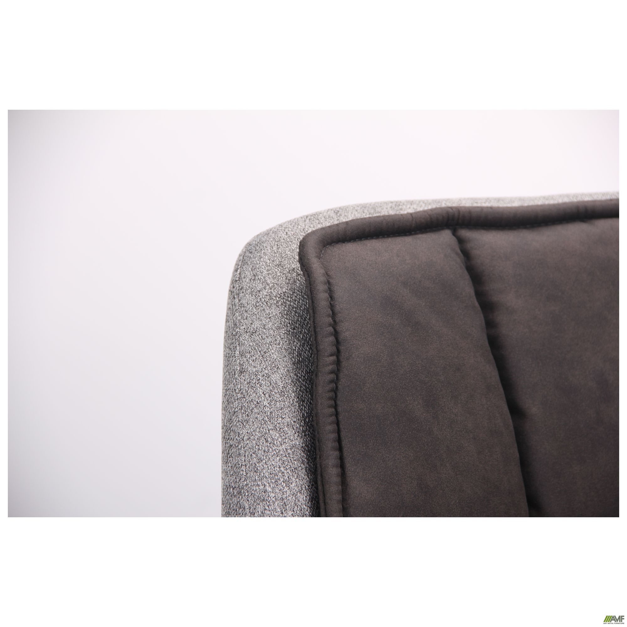 Фото 10 - Крісло поворотне Virginia чорний / cowboy базальт браун / меланж силвер 