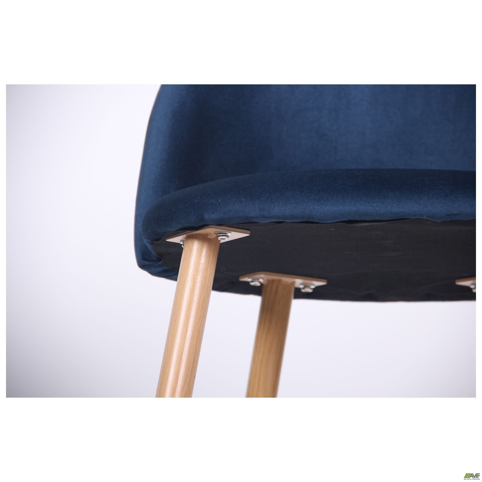 Фото 12 - Барный стул Bellini бук/blue velvet 