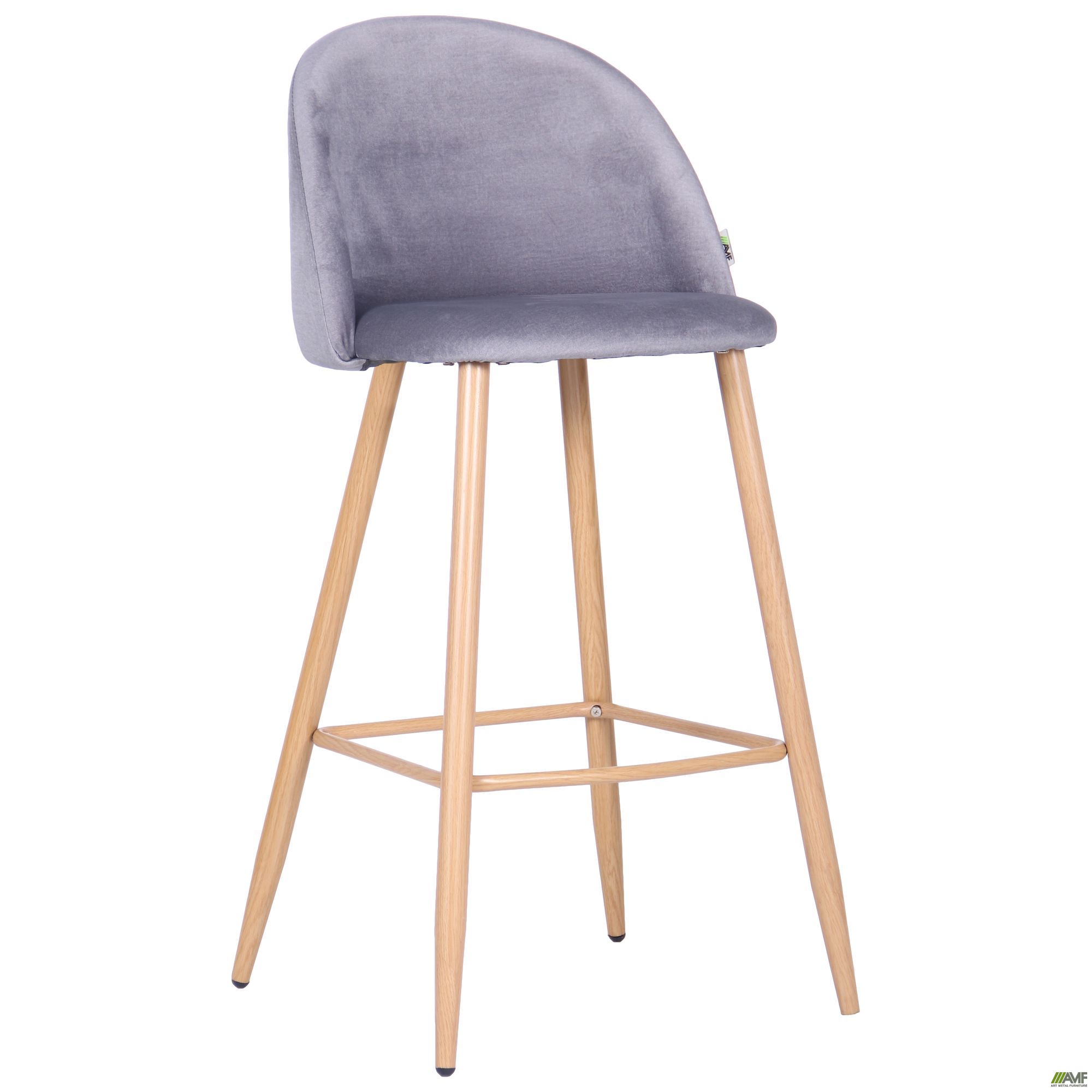 Фото 1 - Барный стул Bellini бук/dark grey 