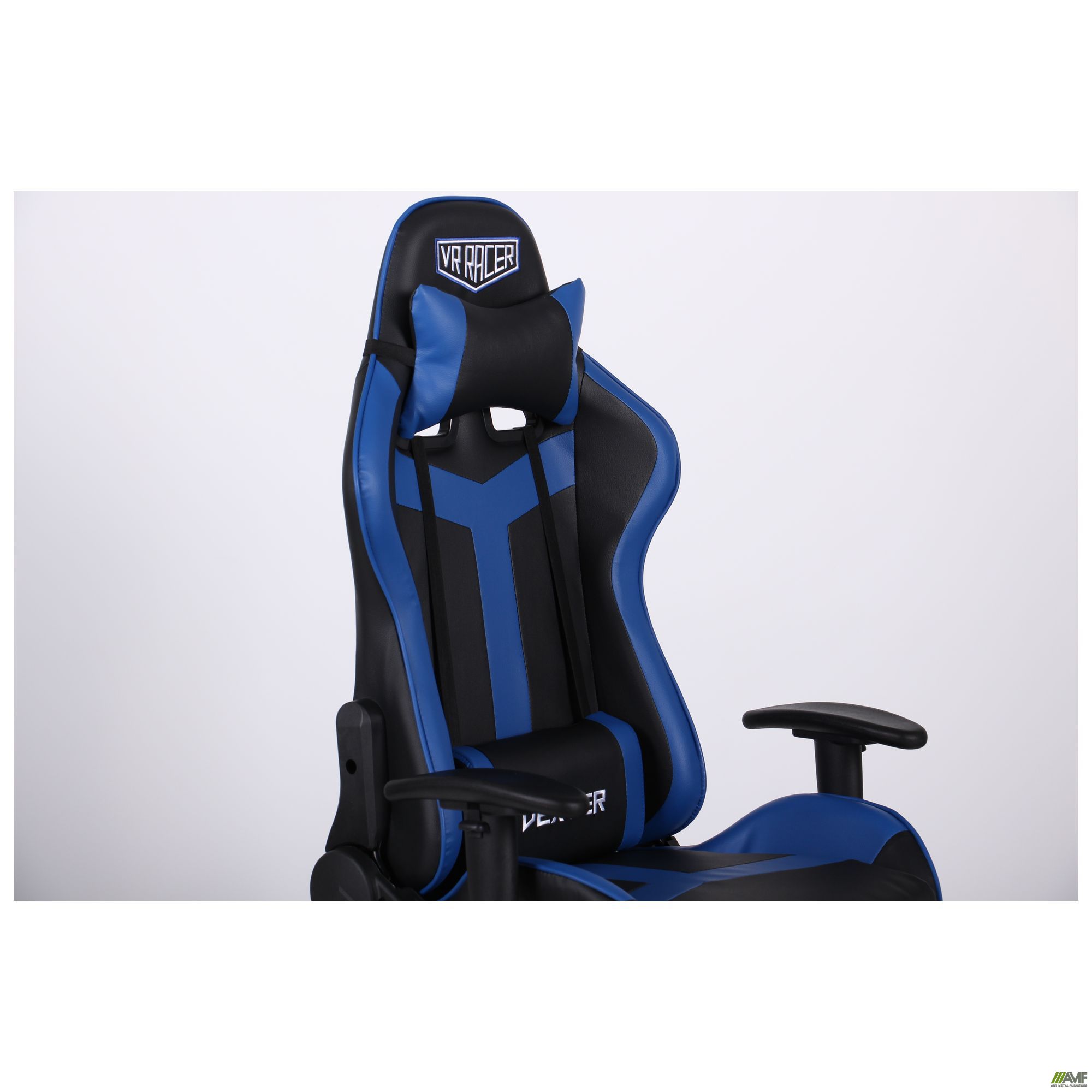 Фото 9 - Кресло VR Racer Dexter Slag черный/синий 