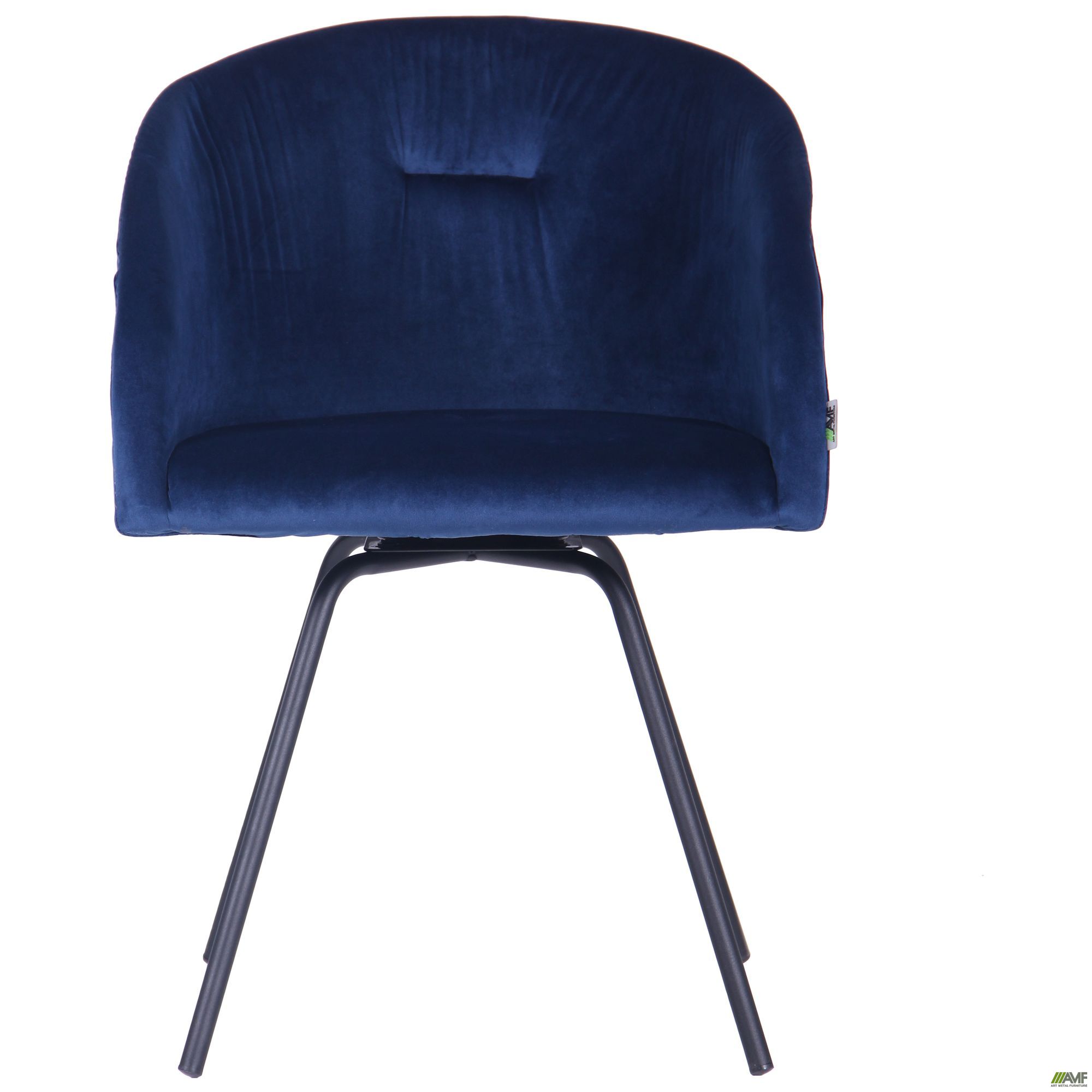 Фото 3 - Кресло поворотное Sacramento черный/велюр темно-синий 