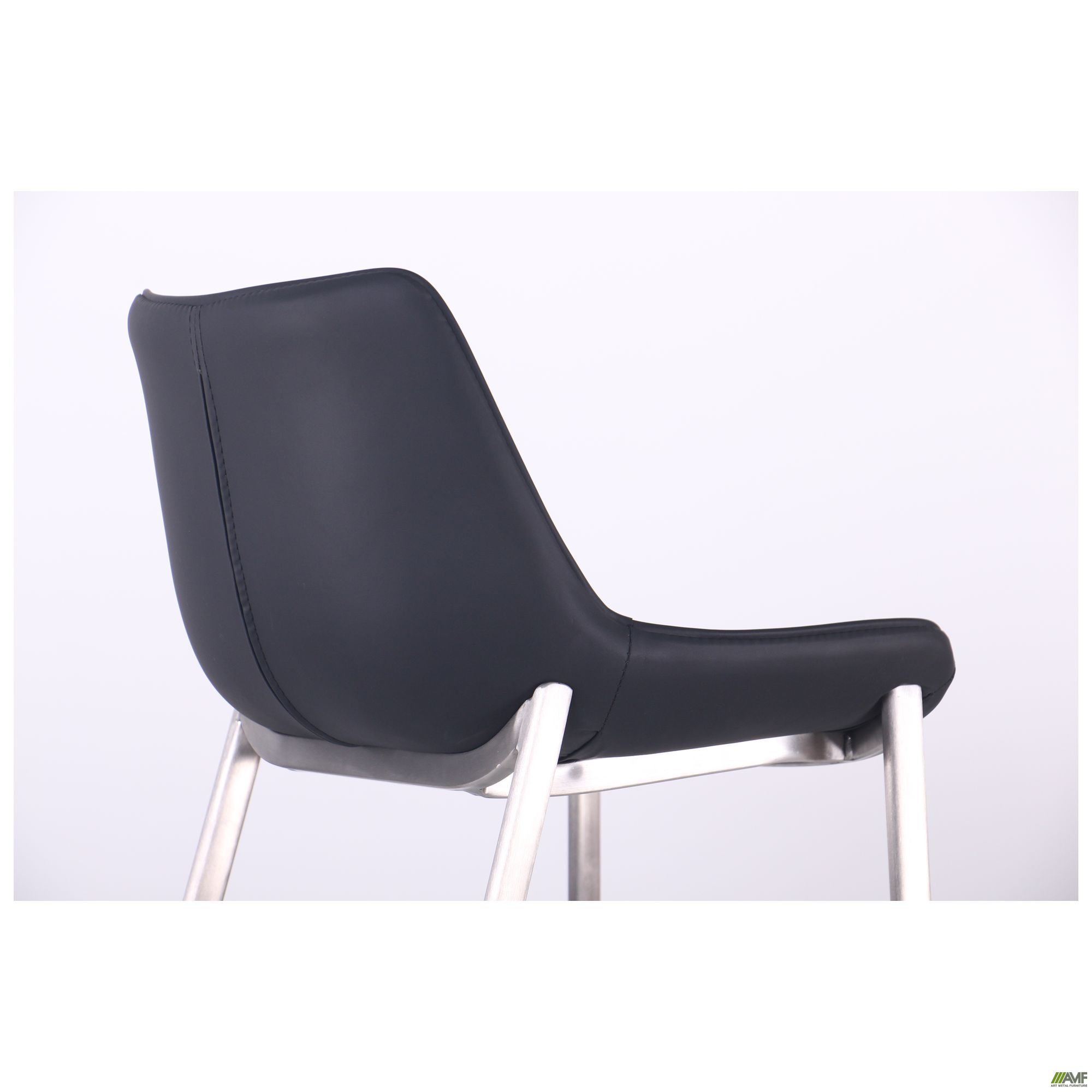 Фото 11 - Барний стілець Blanc black leather 