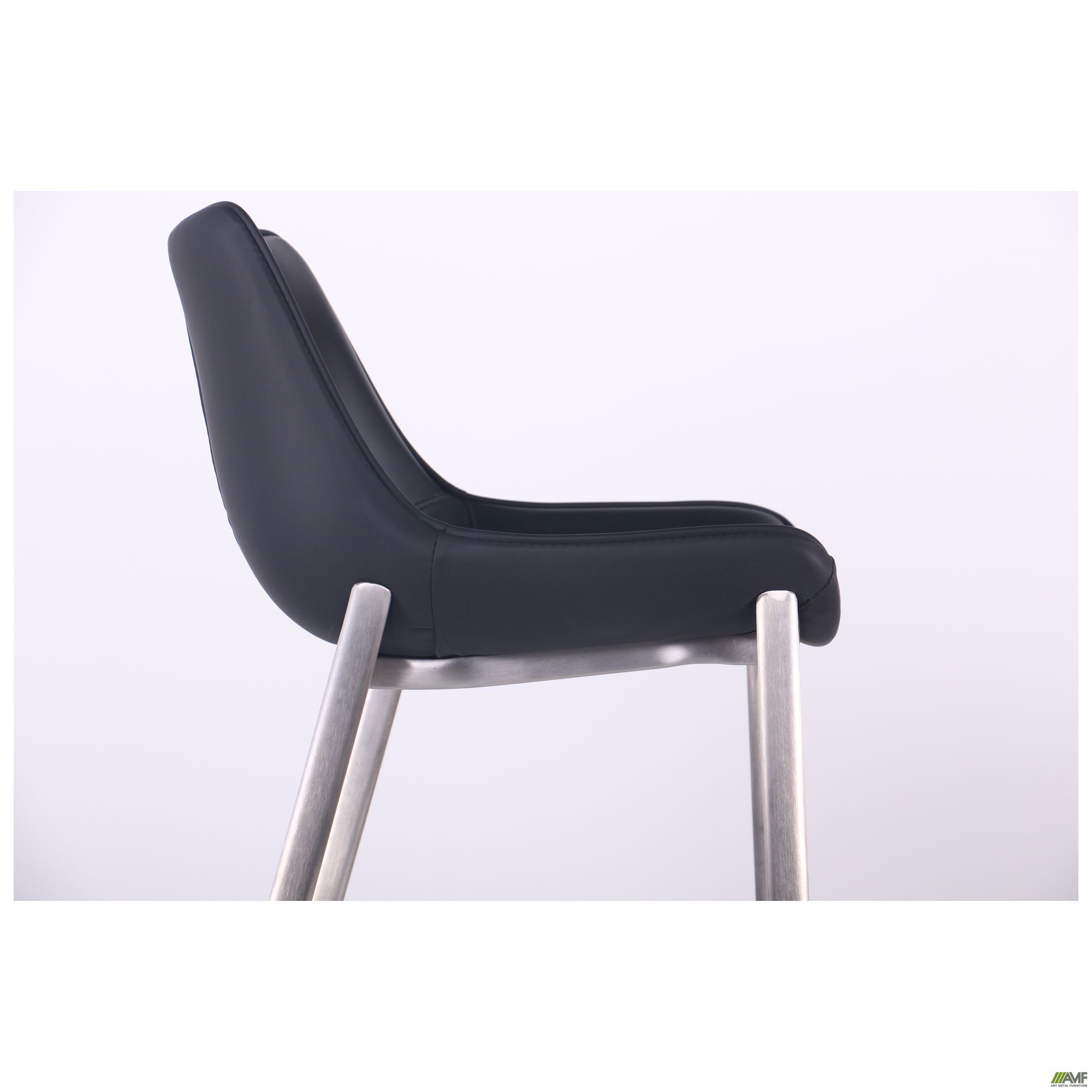 Фото 10 - Барний стілець Blanc black leather 
