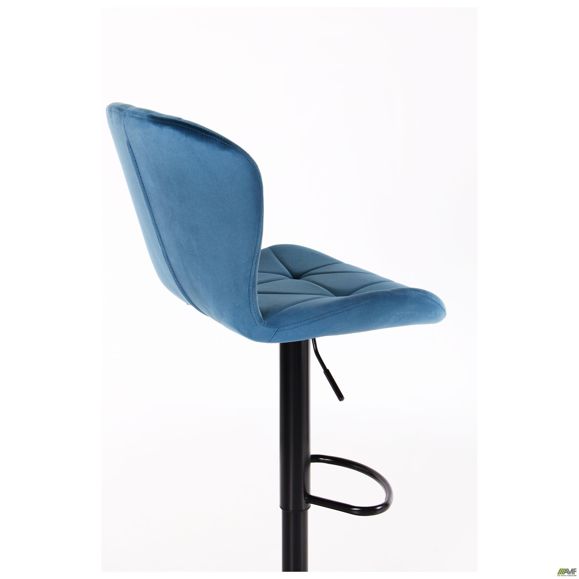 Фото 14 - Барный стул Vensan Velvet Blue / Black 