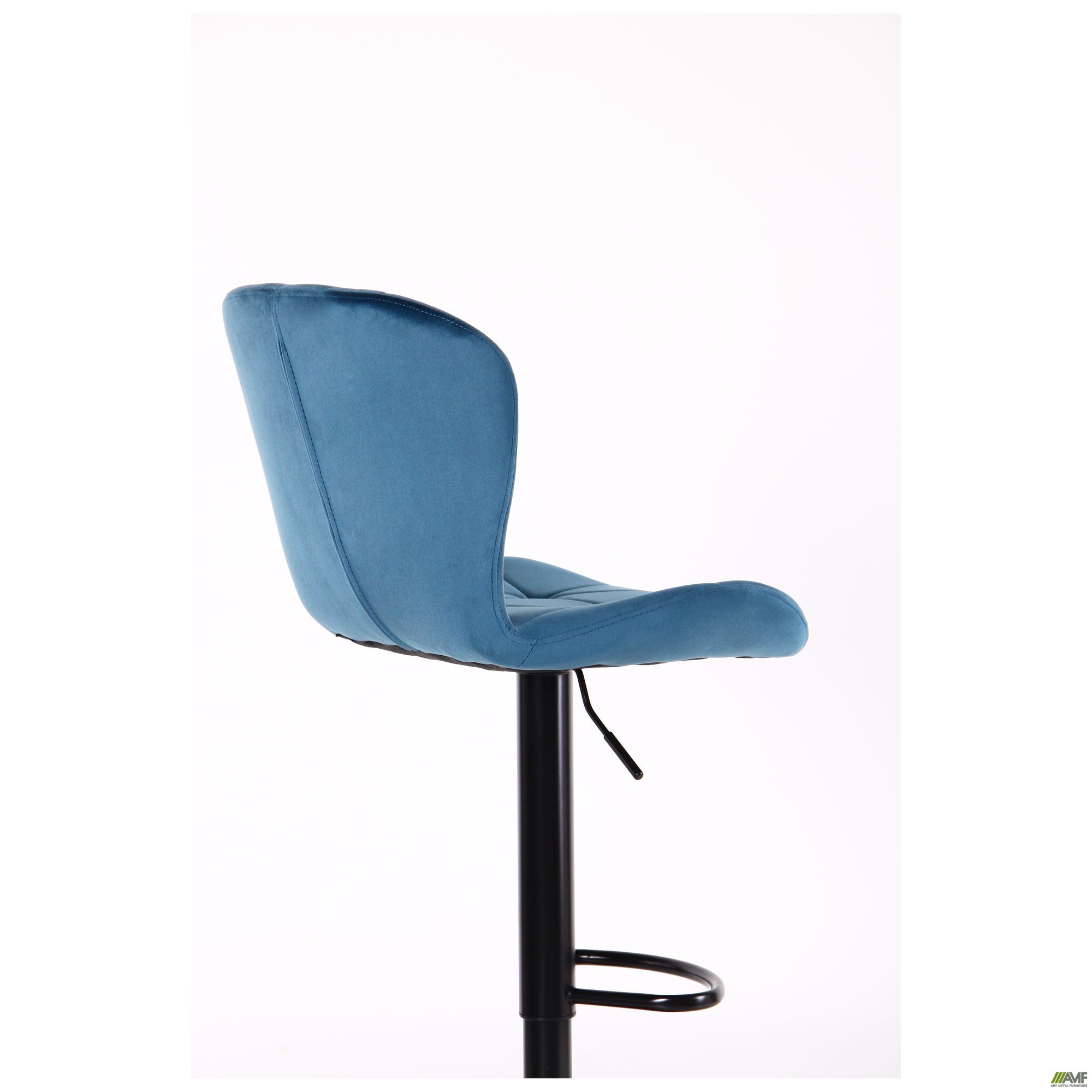 Фото 15 - Барный стул Vensan Velvet Blue / Black 