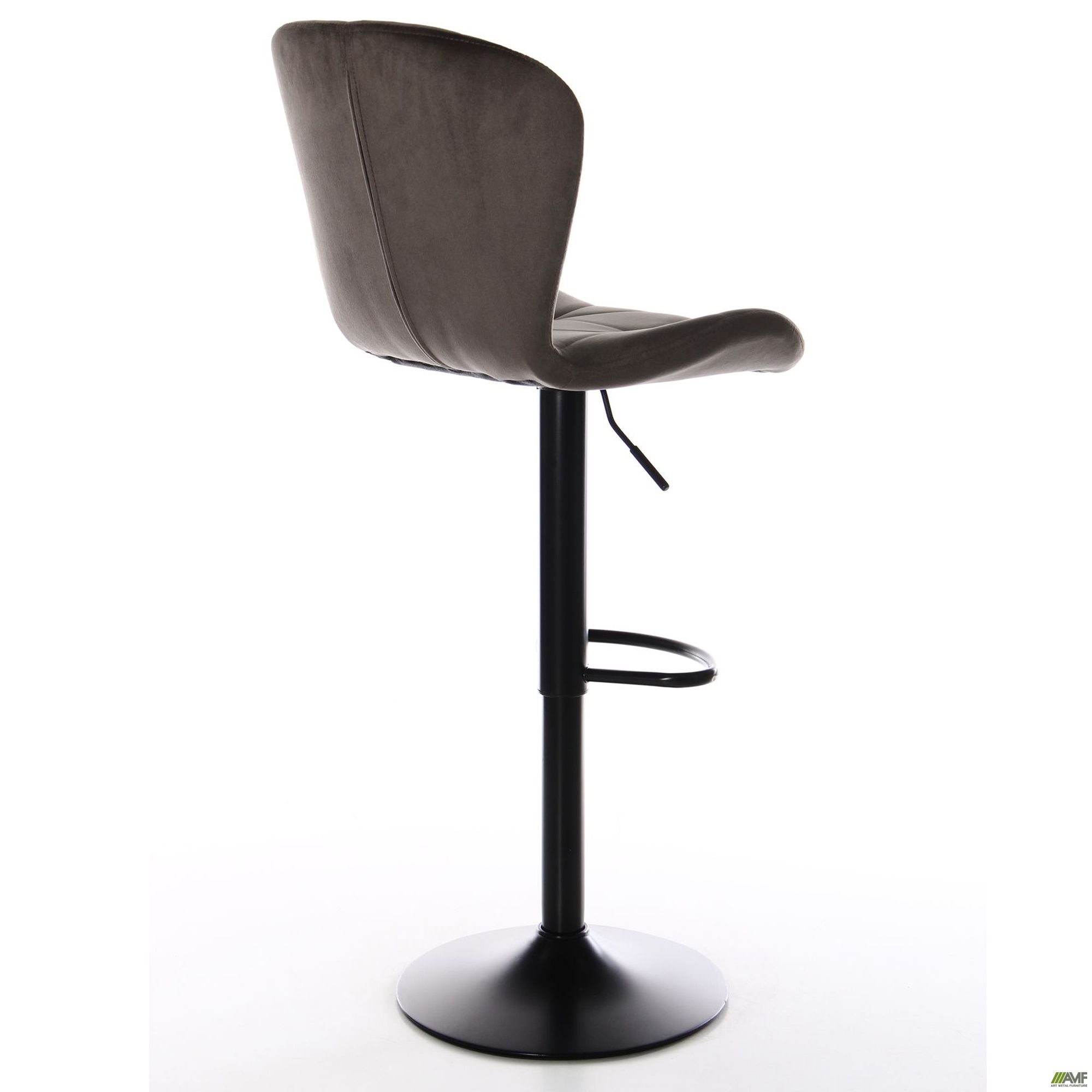 Фото 4 - Барный стул Vensan Velvet Gray / Black 