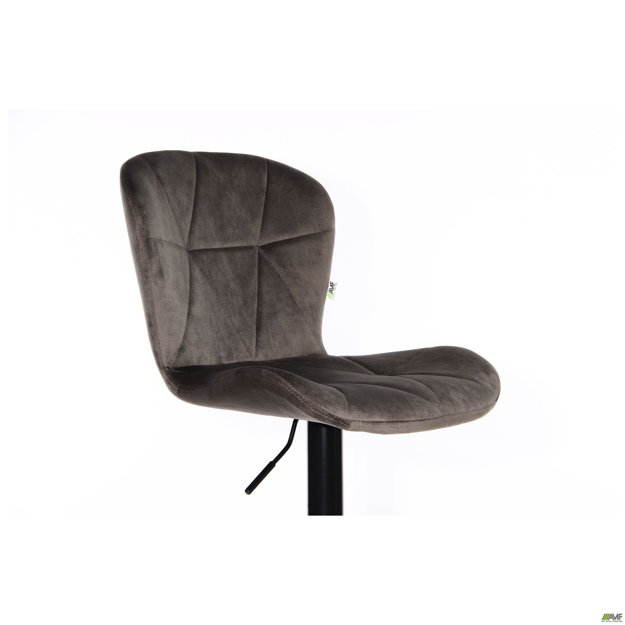 Фото 6 - Барный стул Vensan Velvet Gray / Black 