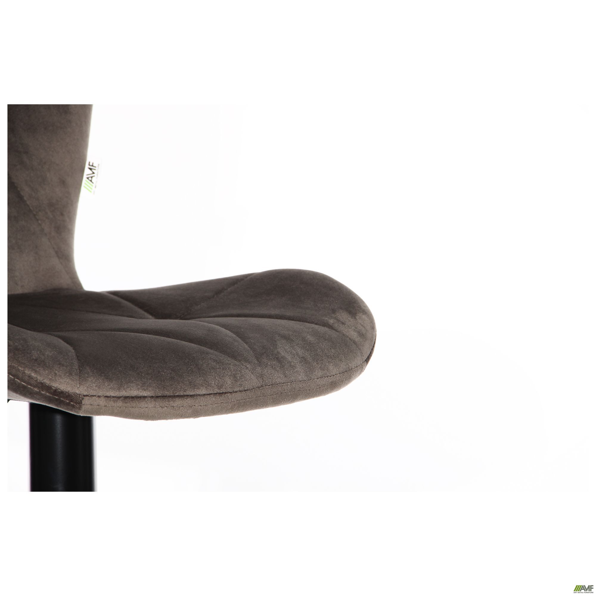 Фото 9 - Барный стул Vensan Velvet Gray / Black 