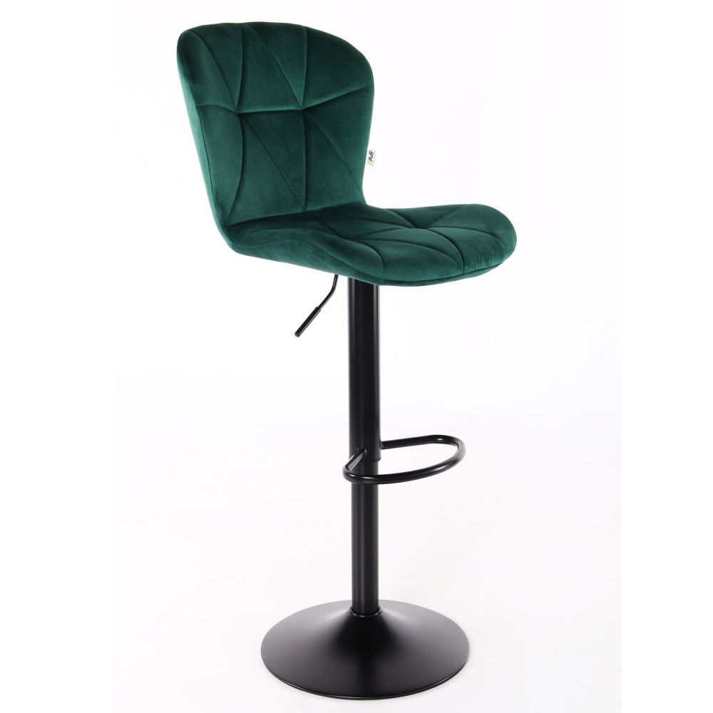 Фото 1 - Барный стул Vensan Velvet Green / Black 