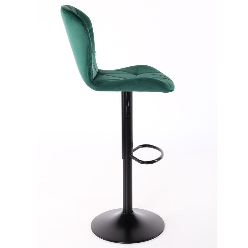 Фото 2 - Барный стул Vensan Velvet Green / Black 
