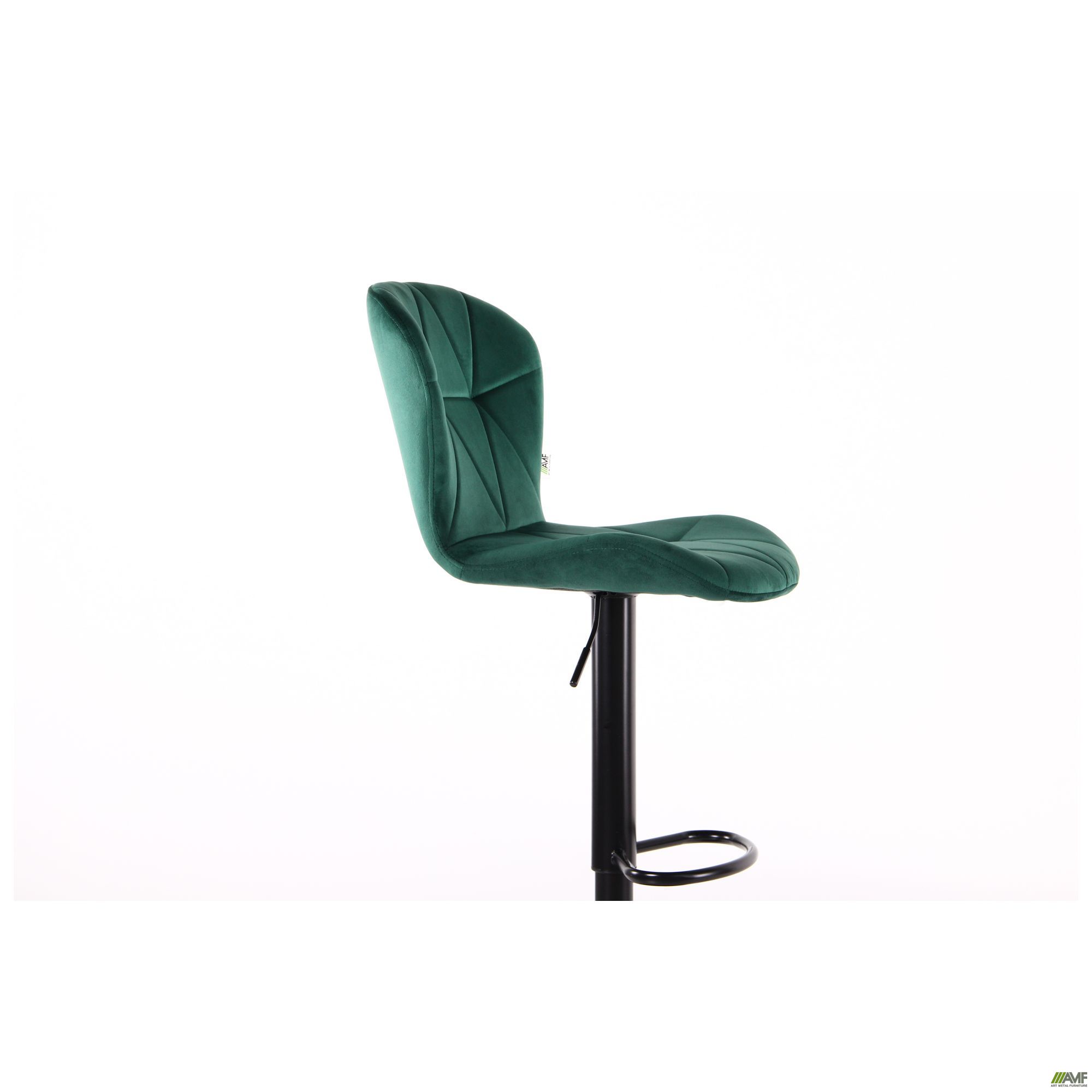 Фото 12 - Барный стул Vensan Velvet Green / Black 