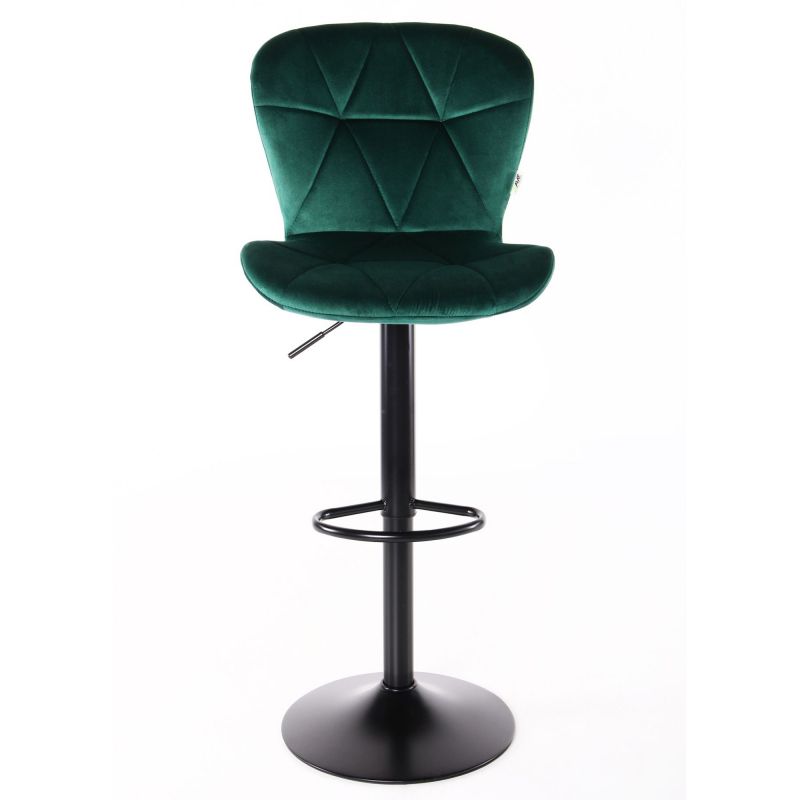Фото 3 - Барный стул Vensan Velvet Green / Black 