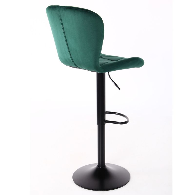 Фото 4 - Барный стул Vensan Velvet Green / Black 