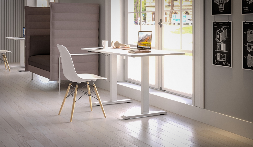 Домашний кабинет стол Like + стул Aster RL Wood White