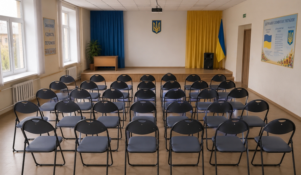 Комплект стільців AMF Джокер чорний ПВХ Сірий (30 шт)