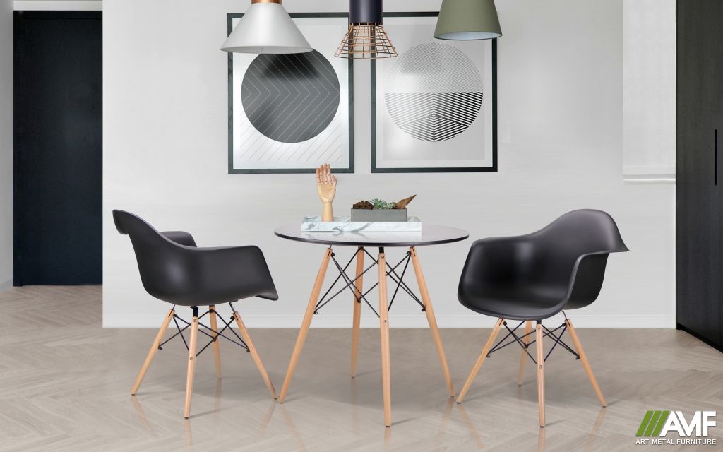 Комплект для гостиной стол Helis + кресла Salex Black