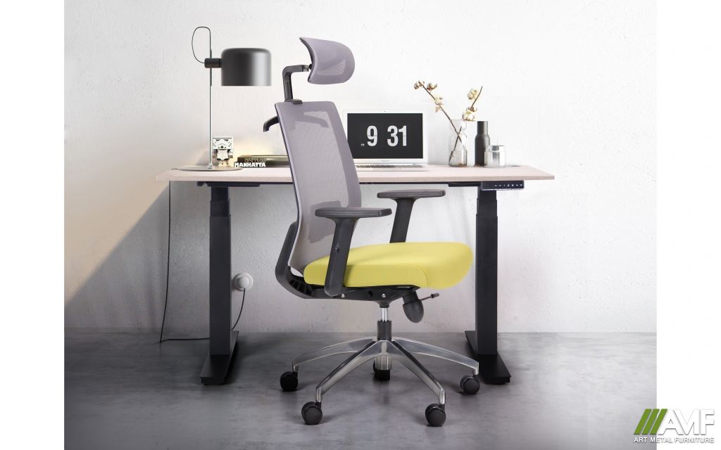 Домашній кабінет стіл Rise + крісло Install Grey/Green