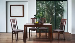 Обеденный комплект стол Милтон + стулья Клэр Графит 