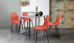 Кухонный комплект стол Умберто + стулья Лучия Оранжевый 