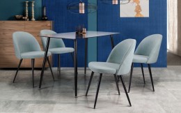 Кухонний комплект стіл Умберто + стільці Сантіно Аквамарин 