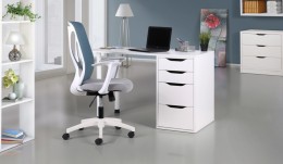 Домашний кабинет стол Blond-102 + кресло Nickel White Aquamarine 