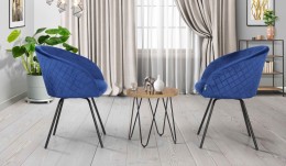 Комплект для вітальні стіл Arizona + крісла Sacramento темно-синій 