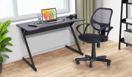 Домашній кабінет стіл Dexter DX1200 + крісло Чат АМФ-4 чорний 