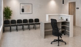 Комплект рецепція Стиль + крісло Ultra + стільці Ізо чорний А-1 