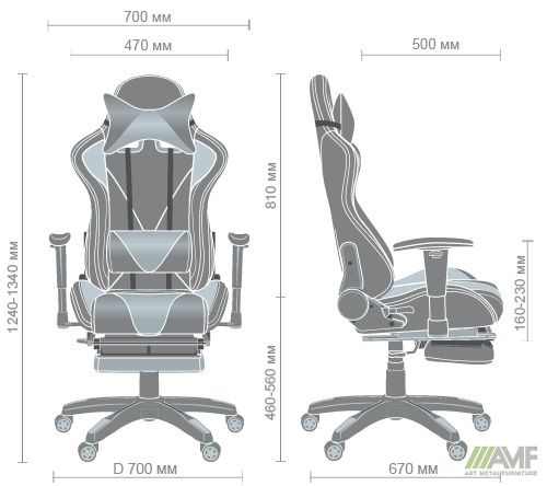 Характеристики Кресло VR Racer Magnus черный/синий