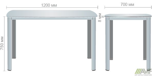 Характеристики Стол Аркадия B72F 1200*700*750 База кремовый/Стекло кремовый с рисунком