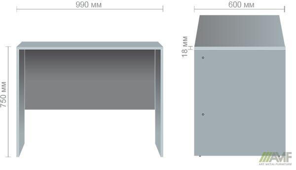 Характеристики Стол письменный SL-102 (990х600х750мм) вяз либерти