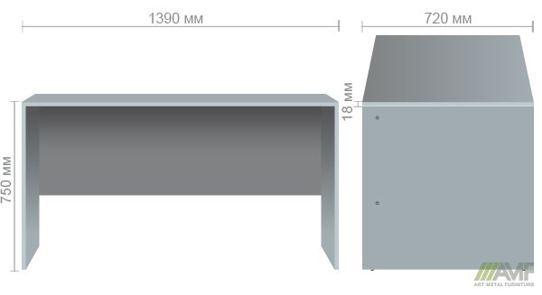 Характеристики Стол письменный SL-107 (1390х720х750мм) вяз либерти