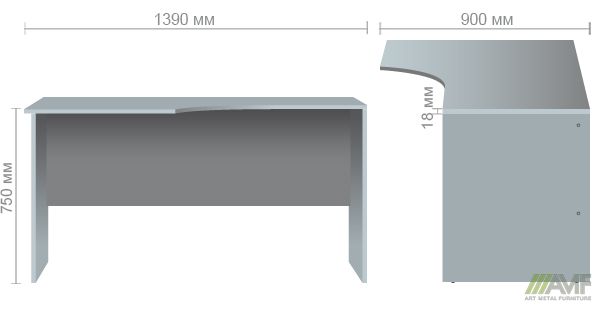 Характеристики Стол компьютерный SL-203 (1390х900х750мм) вяз либерти