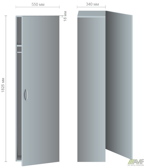 Характеристики Шкаф-гардероб SL-901 (550х340х1825мм) яблоня