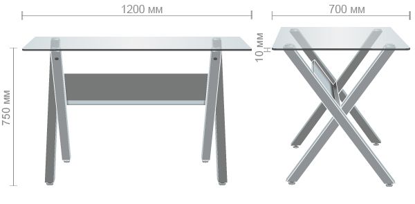 Характеристики Стол обеденный Maple орех/стекло прозрачное