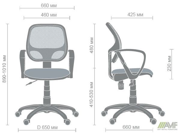 Характеристики Кресло Бит Color/АМФ-7 сиденье Сетка черная/спинка Сетка салатовая