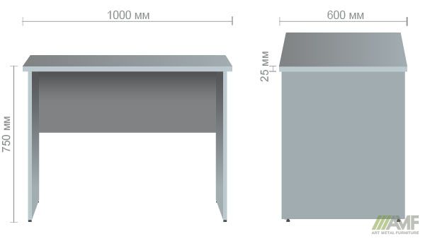 Характеристики Стол письменный МГ-101 (1000х600х750мм) орех темный