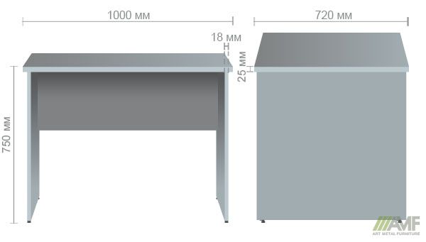 Характеристики Стол письменный МГ-104 (1000х720х750мм) орех темный