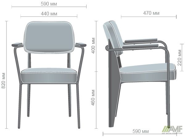 Характеристики Кресло Lennon кофе / бетон
