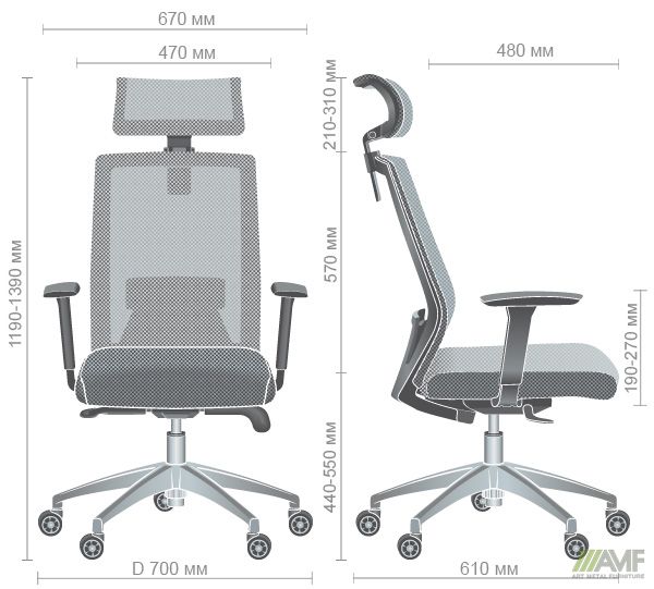 Характеристики Кресло Link серый