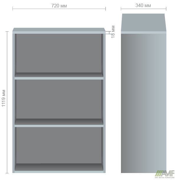 Характеристики Секция мебельная SL-602 (720х340х1119мм) яблоня