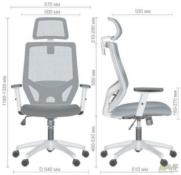 Характеристики Кресло Lead White HR сиденье Нест-01 черная/спинка Сетка HY-100 черная