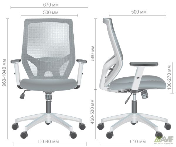 Характеристики Кресло Lead White сиденье SM 2326/спинка Сетка HY-109 серая