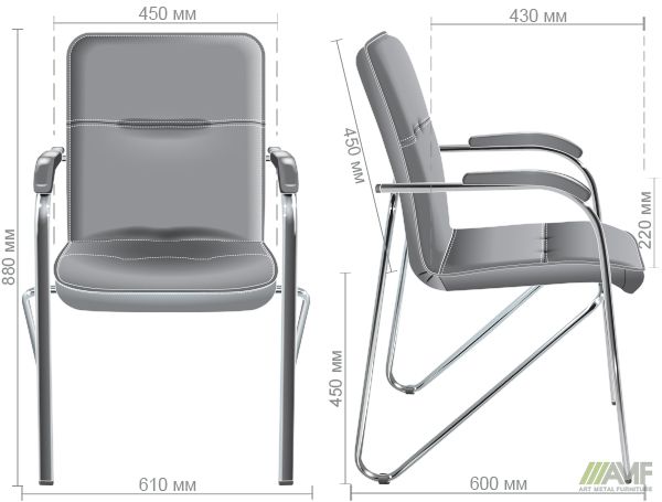 Характеристики Стілець Самба хром горіх Неаполь N-20 без канта