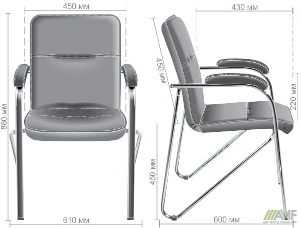 Характеристики Стілець Самба хром Софт Неаполь N34- без канта