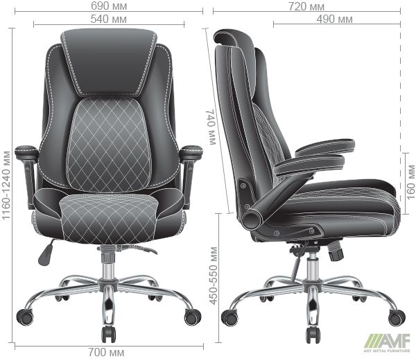 Характеристики Кресло руководителя Veratti  кожзам черный